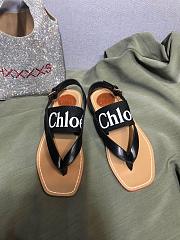 Chloe Woody Flat Sandals Black - 6
