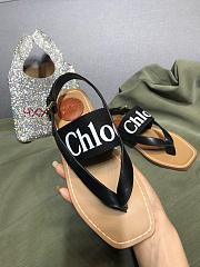 Chloe Woody Flat Sandals Black - 4