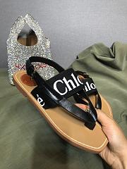 Chloe Woody Flat Sandals Black - 2