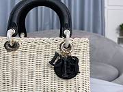 Lady Dior Rattan Basket Bag Size 24 × 20 × 11 cm - 3