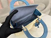 Lady Dior Rattan Basket Bag Blue Size 24 × 20 × 11 cm - 6