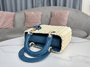 Lady Dior Rattan Basket Bag Blue Size 24 × 20 × 11 cm - 2