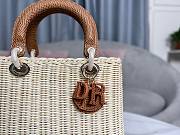 Lady Dior Rattan Basket Bag Brown Size 24 × 20 × 11 cm - 6