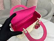 Lady Dior Rattan Basket Bag Pink Size 24 × 20 × 11 cm - 4