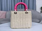 Lady Dior Rattan Basket Bag Pink Size 24 × 20 × 11 cm - 3