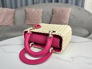 Lady Dior Rattan Basket Bag Pink Size 24 × 20 × 11 cm - 2