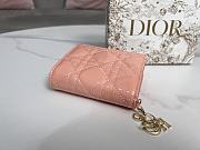 Lady Dior Mini Wallet Pink Size 11 x 8.5 x 3 cm - 4
