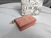 Lady Dior Mini Wallet Pink Size 11 x 8.5 x 3 cm - 3