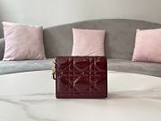 Lady Dior Mini Wallet Red Size 11 x 8.5 x 3 cm - 6