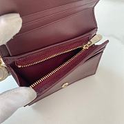 Lady Dior Mini Wallet Red Size 11 x 8.5 x 3 cm - 3
