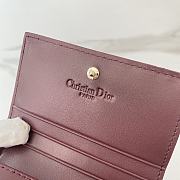 Lady Dior Mini Wallet Red Size 11 x 8.5 x 3 cm - 2