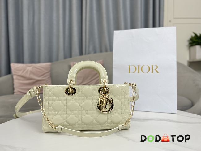 Lady D-Joy Large Bag Cream Patent Size 26 x 13.5 x 5.5 cm - 1