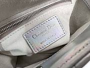 Lady Dior Neon-Silver Metallic Handbag Size 17 x 15 x 7 cm - 3