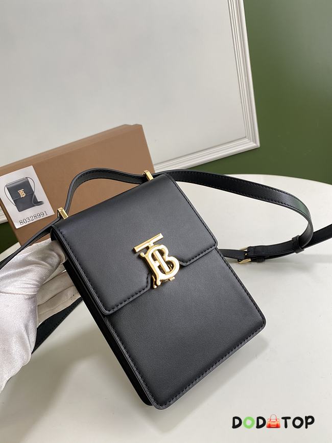 Burberry Leather Robin Bag Black Size 13.5 x 4.5 x 19 cm - 1