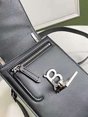 Burberry Leather Robin Bag Black Silver Bucket Size 13.5 x 4.5 x 19 cm - 5