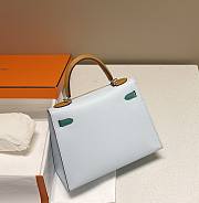 Hermes Kelly Blue Bag Size 25 cm - 5