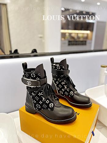 Louis Vuitton Metropolis Flat Ranger Black Boots