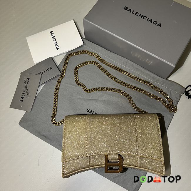 Balenciaga Hourglass Mini Chain Bag Size 19.3 x 11.9 x 4.8 cm - 1