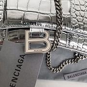 Balenciaga Hourglass Mini Chain Bag Silver Size 19.3 x 11.9 x 4.8 cm - 4
