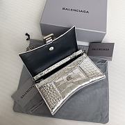 Balenciaga Hourglass Mini Chain Bag Silver Size 19.3 x 11.9 x 4.8 cm - 6