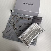 Balenciaga Hourglass Mini Chain Bag Silver Size 19.3 x 11.9 x 4.8 cm - 5
