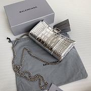 Balenciaga Hourglass Mini Chain Bag Silver Size 19.3 x 11.9 x 4.8 cm - 3