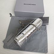 Balenciaga Hourglass Mini Chain Bag Silver Size 19.3 x 11.9 x 4.8 cm - 2