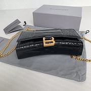 Balenciaga Hourglass Mini Chain Bag Black Size 19.3 x 11.9 x 4.8 cm - 6