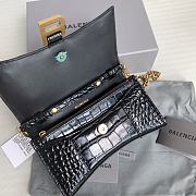 Balenciaga Hourglass Mini Chain Bag Black Size 19.3 x 11.9 x 4.8 cm - 5