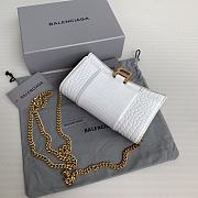 Balenciaga Hourglass Mini Chain Bag White Size 19.3 x 11.9 x 4.8 cm - 6