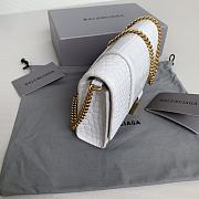 Balenciaga Hourglass Mini Chain Bag White Size 19.3 x 11.9 x 4.8 cm - 4