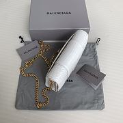 Balenciaga Hourglass Mini Chain Bag White Size 19.3 x 11.9 x 4.8 cm - 5