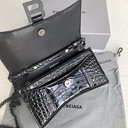 Balenciaga Hourglass Mini Chain Bag Full Black Size 19.3 x 11.9 x 4.8 cm - 4