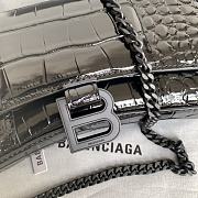 Balenciaga Hourglass Mini Chain Bag Full Black Size 19.3 x 11.9 x 4.8 cm - 5