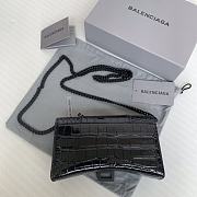Balenciaga Hourglass Mini Chain Bag Full Black Size 19.3 x 11.9 x 4.8 cm - 3