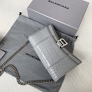 Balenciaga Hourglass Mini Chain Bag Grey Size 19.3 x 11.9 x 4.8 cm - 5