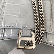 Balenciaga Hourglass Mini Chain Bag Grey Size 19.3 x 11.9 x 4.8 cm - 3