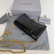 Balenciaga Hourglass Mini Chain Bag Black Gold Size 19.3 x 11.9 x 4.8 cm - 4