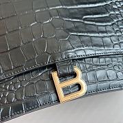 Balenciaga Crocodile Pattern Black Hourglass Chain Bag Size 31 x 20 x 12 cm - 5