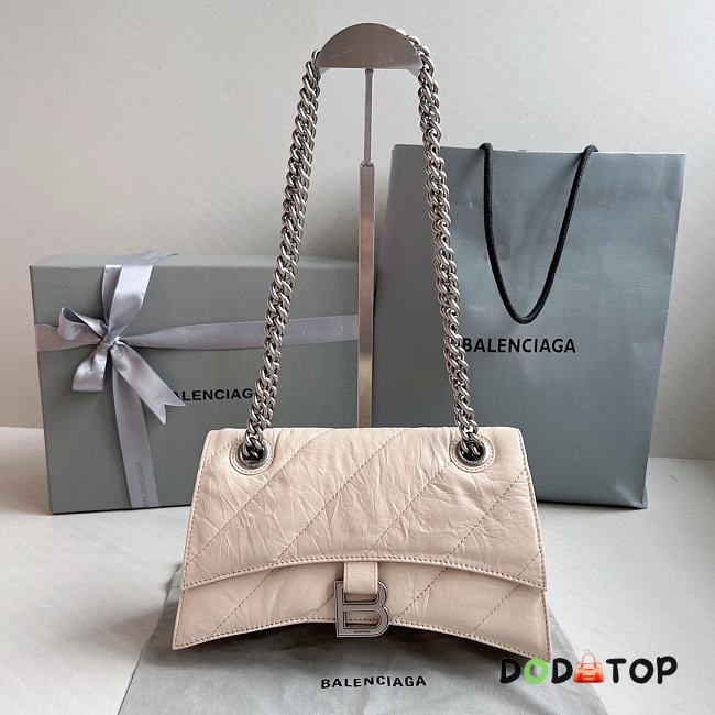 Balenciaga Cream Hourglass Chain Bag Size 25 x 15 x 9.5 cm - 1