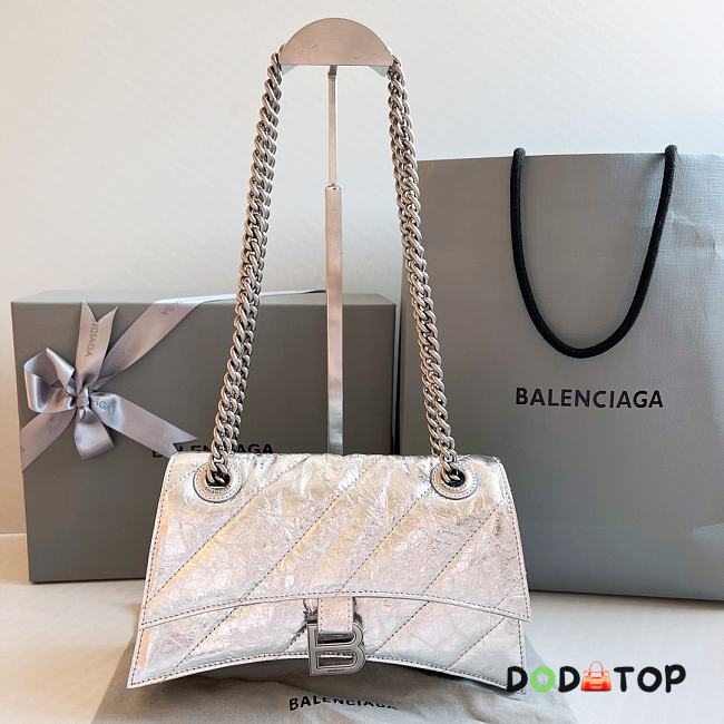 Balenciaga Silver Hourglass Chain Bag Size 25 x 15 x 9.5 cm - 1