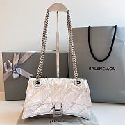 Balenciaga Silver Hourglass Chain Bag Size 25 x 15 x 9.5 cm - 1