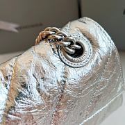 Balenciaga Silver Hourglass Chain Bag Size 25 x 15 x 9.5 cm - 4