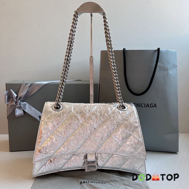 Balenciaga Silver Hourglass Chain Bag Size 31 x 20 x 12 cm - 1