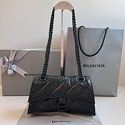 Balenciaga Full Black Hourglass Chain Bag Size 25 x 15 x 9.5 cm - 1