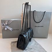 Balenciaga Full Black Hourglass Chain Bag Size 25 x 15 x 9.5 cm - 6