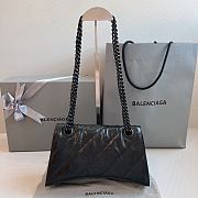 Balenciaga Full Black Hourglass Chain Bag Size 25 x 15 x 9.5 cm - 5
