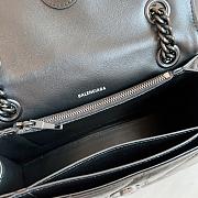 Balenciaga Full Black Hourglass Chain Bag Size 25 x 15 x 9.5 cm - 2