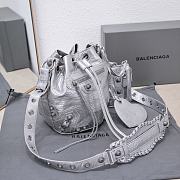 Balenciaga Le Cagole Bucket Bag Silver Size 15 x 20 x 18 cm - 2