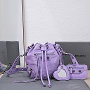 Balenciaga Le Cagole Bucket Bag Purple Size 15 x 20 x 18 cm - 1